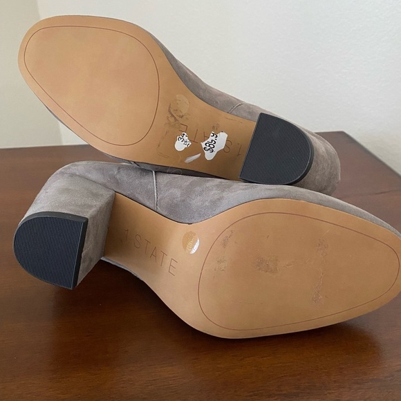 1.STATE “Preete” Gray Suede Ankle Boots | Women’s 6.5 | 3” Heel NWT - Picture 5 of 6